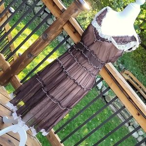 Marc Jacobs. Size 6. Brown lacy dress.